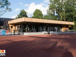 Het clubgebouw van tennisvereniging TV Rico